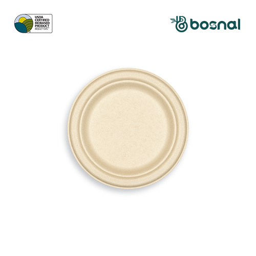 7 Inch Round Bagasse Compostable Plates