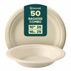 BOSNAL 10 Inch Round Plates with 16 oz Bowls – 25 Plates, 25 Bowls,100% Plant-Based Sugarcane Bagasse, Eco-Friendly Disposable Dinnerware for Hot & Cold Meals, Microwave Safe