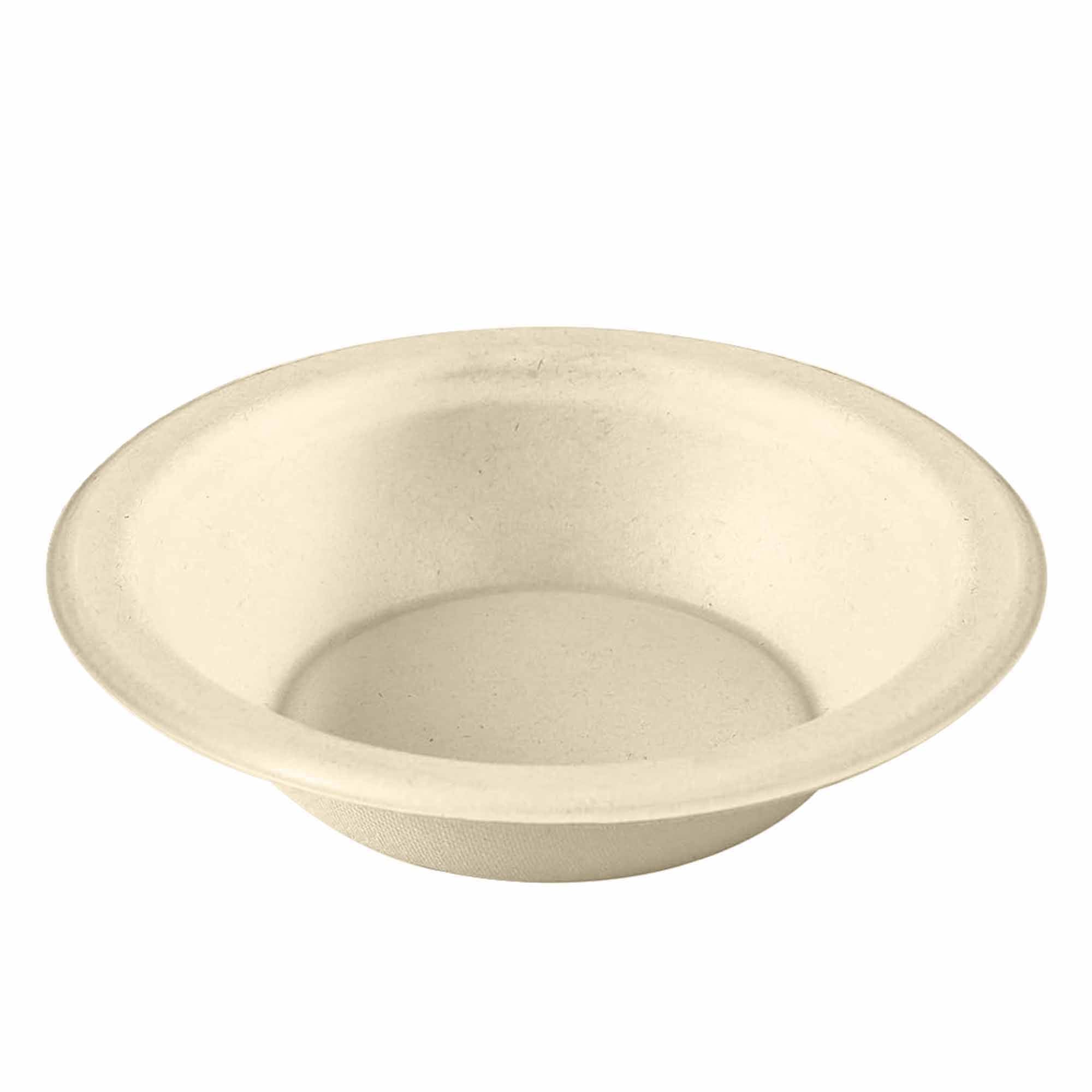 BOSNAL 16 oz Compostable Round Bowls, 100% Plant-Based Sugarcane Bagasse, Eco-Friendly Disposable Bowls for Hot & Cold Foods, Microwave Safe, Compostable, Sturdy & Sustainable