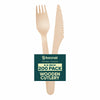 Bosnal Disposable Wooden Forks & Knives – 200pcs, Made from 100% Natural Wood
