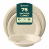 BOSNAL 10 inch & 7 inch Round Plates with 16 oz Bowls – 100% Plant-Based Sugarcane Bagasse, Eco-Friendly Disposable Dinnerware for Hot & Cold Meals, Microwave Safe, Compostable, Durable & Sustainable