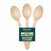 BOSNAL Wooden Disposable Spoons - 100 pcs, Made from 100% Natural Wood
