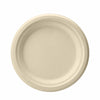BOSNAL 10 Inch Compostable Round Plates, 100% Plant-Based Sugarcane Bagasse, Eco-Friendly Disposable Plates for Hot & Cold Food, Microwave Safe, Compostable, Durable & Sustainable