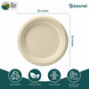 Bosnal 10 inch Round Bagasse Plates, Case of 20 (500 Pcs) – Eco-Friendly Wholesale Pack