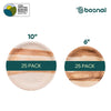 Palm Leaf Biodegradable Round Plates Combo – 50 pcs Set (25 each of 10" & 6" Plates), Eco-Friendly, Compostable, Bamboo-Wood Style, Durable & Restaurant-Grade Alternative to Paper Plates