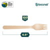 BOSNAL Wooden Disposable Forks - 100 pcs, Made from 100% Natural Wood