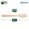 BOSNAL Disposable Wooden Cutlery Forks, 100% Natural Wood – Case of 40 (1000 Pcs)