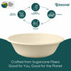 Bosnal 32 OZ Round Bagasse Bowls, Case of 20 (500 Pcs) – Eco-Friendly Wholesale Pack