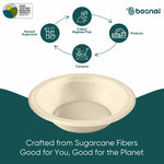 16 Oz Compostable Bowls, Sugarcane Bagasse Disposable Round Bowls, Biodegradable, Microwave Safe, BPA-Free