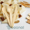 Bosnal – Wooden Disposable Cutlery Set, 6.5 inch, 100 Pcs