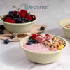 BOSNAL 32 oz Compostable Round Bowls, 100% Plant-Based Sugarcane Bagasse, Eco-Friendly Disposable Bowls for Hot & Cold Foods, Microwave Safe, Compostable, Sturdy & Sustainable