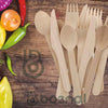 Bosnal – Wooden Disposable Cutlery Set, 6.5 inch, 100 Pcs