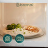 Bosnal 10 inch Round 3-Compartment Bagasse Plates, Case of 20 (500 Pcs) – Eco-Friendly Wholesale Pack
