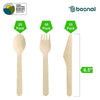 Bosnal – Wooden Disposable Cutlery Set, 6.5 inch, 100 Pcs