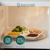 BOSNAL 5-Compartment Compostable Food Trays, 100% Plant-Based Sugarcane Bagasse, Eco-Friendly Disposable Lunch Trays for Hot & Cold Meals, Microwave Safe, Compostable, Durable & Sustainable
