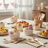 BOSNAL Disposable Wooden Cutlery Spoons, 100% Natural Wood – Case of 40 (1000 Pcs)