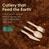 BOSNAL Wooden Disposable Forks - 100 pcs, Made from 100% Natural Wood