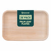 Bosnal - Palm Leaf Biodegradable Plates, 9 x 6 inch Rectangle , 25 Pcs