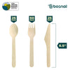 Bosnal – Wooden Disposable Cutlery Set, 6.5 inch, 100 Pcs