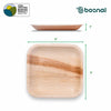 Bosnal - Palm Leaf Biodegradable Plates; 7 inch, Square, 25 Pcs