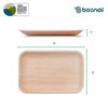 Bosnal - Palm Leaf Biodegradable Plates, 9 x 6 inch Rectangle , 25 Pcs