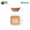 Bosnal - Palm Leaf Biodegradable Bowls, 5 inch, Square